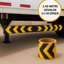 Opersan Sari Siyah Dorse Arka Tampon Etiketi Reflektör Bant (240 cm x 9,5 cm )
