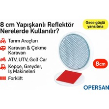 Opersan 80 mm Beyaz Renk Kendinden Yapışkan Kedi Gözü