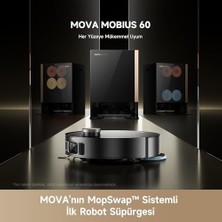 Defne Store Mova Mobıus 60 Mopswap™ Sistemli Süpürge, 30.000 Pa Emiş Gücü, Dinamik Emiş Koruma Sistemi, 8 Cm’ye Kadar Engel Aşma, 100 °c ile Yıkama Sistemi, 3 Yıl Garanti