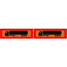 Opersan Ağır Tonaj Araçlar Için 2 Li Arka Işaret Levhası 500X200 mm