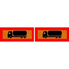 Opersan Ağır Tonaj Araçlar Için 2 Li Arka Işaret Etiketi 500X200 mm