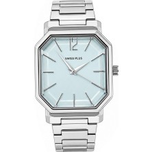 Swiss Plus Erkek Kol Saati - Essential Collection - Model-11 ST3507AGS Max Plus Light Blue/silver