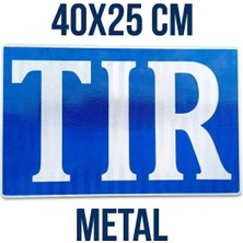 Opersan 40X25 cm Metal Tır Levhası - Reflektörlü Uluslararası Nakliye Tabelası