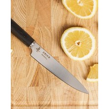 Defne Store Zaika Utility Çok Amaçlı Mutfak Bıçağı Venge Ağacı Ahşap Sap - Paslanmaz Çelik 14 cm
