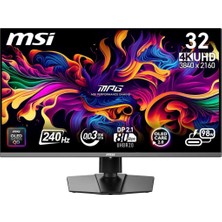 MSI Msı 31.5 Mpg 322URX Qd-Oled, Gaming Monitör, Uhd, 16:9 Flat, Qd-Oled, 240HZ, 0.03MS, G-Sync Compatible Outlet