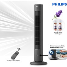 Philips Ince Tasarım Doğa Rüzgar Modu 5000 Serisi Kule Tipi Vantilatör, Uzaktan Kumanda, Aroma Özelliği Ile Havanızı Değiştirin