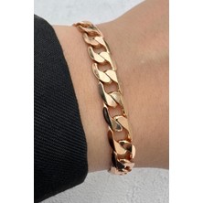 Leo'Stone Kararmaz Renk Atmaz Xuping Rose Gold Klasik Halka Zincir Kadın Çelik Bileklik Rose