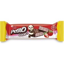 Petito Sütlü Çikolata Kaplı Çilekli Kremalı Gofret 25.5 G x 35 Adet