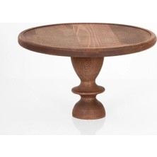 Rabo Craft Doğal Ahşap Pasta Kek Standı , Ahşap Ayaklı Kek Standı,sunumluk, Peynir Tabağı 28 cm