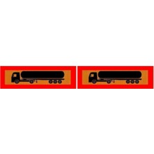 Opersan Ağır Tonaj Araçlar Için 2 Li Arka Işaret Etiketi 500X200 mm