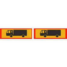 Opersan Ağır Tonaj Araçlar Için 2 Li Arka Işaret Etiketi 500X200 mm