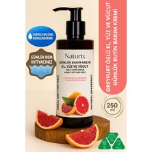 Naturix Greyfurt Özlü El, Yüz ve Vücut Bakım Kremi 250 ml | Nemlendirici ve Onarıcı Vücut Losyonu