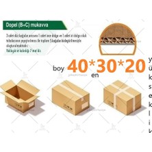 Jokey Ambalaj 40X30X20 (T.s.S.s.T) Gramajlı Çift Oluklu 8.desi Küçük Boy E-Ticaret ve Taşınma Kolisi (5ADET)