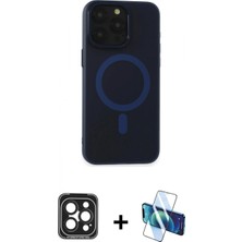 Pileli Store Pilelistore™ iPhone 15 Pro Max Kılıf Yadigar Işık - Siyah 3D Antistatik Seramik Nano Ekran Koruyucu + Pvd Metal Kamera Lens - Sh