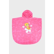 Slipstop Daisyloo Baskılı Pamuklu Kapüşonlu Havlu Panço Kız Çocuk Panço SP2612050002