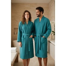 Coton Delux Unisex %100 Pamuk Pike Bornoz | Spa ve Banyo Bornozu | Hafif & Yüksek Emicilik