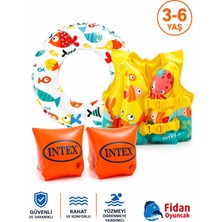 Empressco Fidan Oyuncak Havuz ve Deniz Çocuk Yüzme Öğrenme Seti, 23X15 Kolluk, 51 cm Intex Simit ve Can Yeleği - Fiyatı, Yorumları