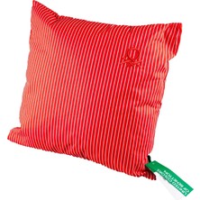 United Colors Of Benetton Benetton 100% Pamuk 45*45 cm Çizgili Kırlent Dolu Kırmızı Çizgili