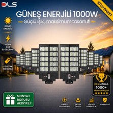 10'lu Paket Dls 1000W Güneş Enerjili Solar Sokak Lambası Hareket Sensörlü LED Bahçe Aydınlatması