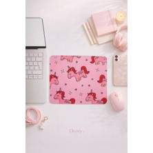 Duxy Unicorn Desenli Mouse Pad, 23X19 Cm, Kaymaz Taban, Ev, Ofis ve Oyun Için Rahat ve Yumuşak Mousepad 3157938