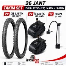 Servis 26X1.95 Dış Lastik (Force) ve Iç Lastiği Bisiklet Lastiği ve Iç Lastiği + Bisiklet Pompası (2 Adet Dış Lastik , 2 Adet Iç Lastik 1 Adet Bisiklet Pompası)