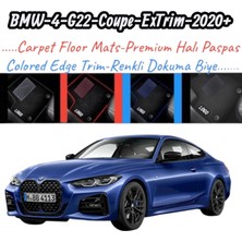 Gian Fabio Falleri Lacasa Bmw 4-G22-COUPE(2020 ve Sonrası)Uyumlu Renkli Kenar-Silikon Topukluklu Velur Halı Paspas