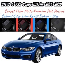 Gian Fabio Falleri Lacasa Bmw 4-F32-COUPE-EXTRIM(2014-2020)UYUMLU Renkli Kenar-Silikon Topukluklu Velur Halı Paspas