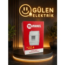 Makel 4 Lü Sıvaüstü Sigorta Kutusu IP65 Dış Mekan Uyumlu Modüllü