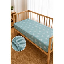 Tois Deniz Yıldızı Desenli Lastikli Bebek Çarşafı %100 Pamuklu Beşik ve Bebek Yatağı Çarşafı 60X120, 70X110, 70X130, 70X140 Uyumlu