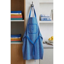 United Colors Of Benetton BE-28473-BL  100% Pamuk 75*85 cm Çizgili Mutfak Önlüğü Mavi Çizgili