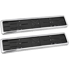 Krom Çerçeveli Universal Araç Plakalık Seti (2 Adet)
