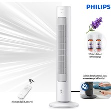 Philips Ince Tasarım Doğa Rüzgar Modu 5000 Serisi Kule Tipi Vantilatör, Uzaktan Kumanda, Aroma Özelliği Ile Havanızı Değiştirin