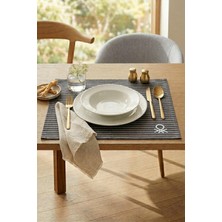 United Colors Of Benetton BE-28460-BK   Siyah Amerikan Servis Çizgili 4 Lü 33,50 cm