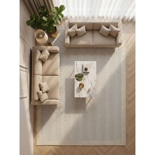 Kreasyon Halı The Bordure TB003 Krem Uzun Ömürlü Yumuşak Dokulu Oturma Odası Mutfak Koridor Yatak Odası Salon Halısı Yolluk Halı