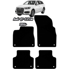 Gian Fabio Falleri Lacasa Audi-Q7-Extrim (2016 ve Sonrası)Uyumlu Renkli Kenar-Silikon Topukluklu Premium Velur Halı Paspas