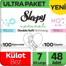 Sleepy Natural Double Soft Külot Bez Ultra Paket 7 Beden 48 Adet