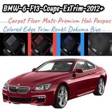 Gian Fabio Falleri Lacasa Bmw 6-F13-COUPE-EXTRIM(2012 ve Sonrası)Uyumlu Renkli Kenar-Silikon Topukluklu Velur Halı Paspas