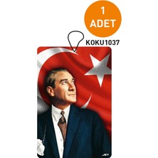 Atatürk ve Türk Bayrağı Özel Tasarımlı Dekoratif Oto Kokusu ve Araç Kokusu