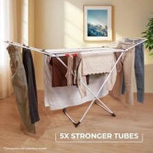 Defne Store 20 Metre Kurutma Alanına Sahip, Tekerli ve Kanatlı Çamaşır Kurutmalığı