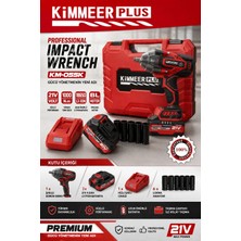 Kimmeer Plus 1000NM Kömürsüz Motor Şarjlı Somun Sökme Vidalama Cırcırlı 10 Pilli