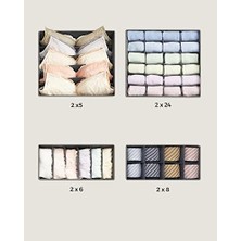 Defne Store Iç Giyim Düzenleyici 8'li Set, Çekmece Düzenleyici, Katlanabilir, Düzenleyici, Saklama Kutusu Dolabı, Kumaş Kutuları Saklama, Sütyen, Çorap, Kravat, Gri RUS08GY