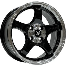 6.5 x 15 TORK-391 4X100 ET35 73.1 Black+Lıp Machıned (4 Adet)