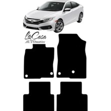 Gian Fabio Falleri Lacasa Honda Civic Fc5 (2016-2021) Uyumlu Renkli Biye-Silikon Topukluklu Premium Velur Halı Paspas