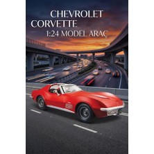 Farbu Oyuncak Maisto Lisanslı Metal 1970 Corvette 1:24 Ölçekli Kaputu ve Kapısı Açılabilir Oyuncak Model Araba