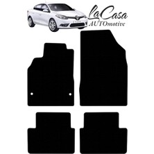 Gian Fabio Falleri Lacasa Renault Fluence (2010 ve Sonrası) Uyumlu Renkli Biye-Silikon Topukluklu Premium Velur Halı Paspas
