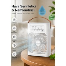 Blackbird Game Center Blic BWFN10 Beyaz Sulu Fan Masa Üstü Mini Klima Vantilatör Nemlendiricili Soğutucu Fan 600ML