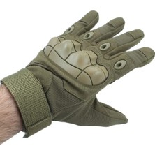 Kordak Haki Kemikli Uzun Tactical Eldiven - Motorcu Airsoft Eldiven