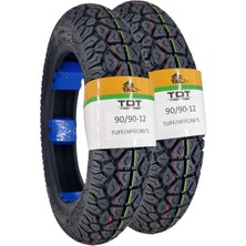 TDT Tyres 90/90-12 ve 90/90-12 (Tubeless - Dubleks) African Lastik Takımı