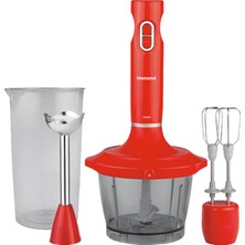 General Mobile mM Homend Handmaid 1931H El Blender Seti - Kırmızı