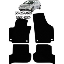 Gian Fabio Falleri Lacasa Vw Golf 5 Plus (2004-2009) Uyumlu Renkli Biye-Silikon Topukluklu Premium Velur Halı Paspas